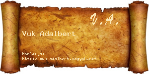 Vuk Adalbert névjegykártya